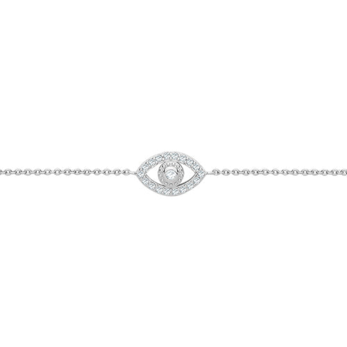 Silver Ladies Cubic Zirconia Bracelet - E Bixby Jewellers