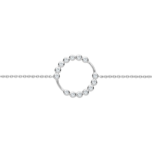 Silver Ladies Cubic Zirconia Bracelet - E Bixby Jewellers