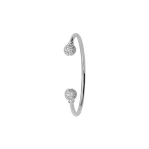 Babies Silver CZ Torc Bangle - E Bixby Jewellers