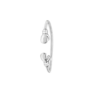 Silver Babies Boxing Glove Torc Bangle - E Bixby Jewellers