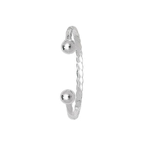 Silver Babies Torc Bangle - E Bixby Jewellers