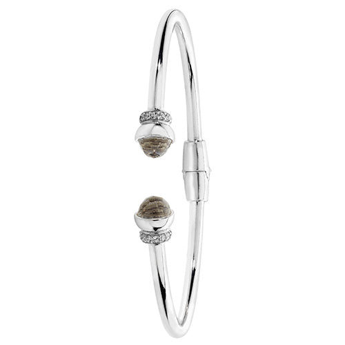 Silver Ladies Torc Bangle - E Bixby Jewellers