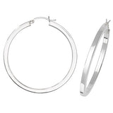Silver Plain Hoop Earrings - E Bixby Jewellers