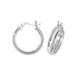 Silver Plain Hoop Earrings - E Bixby Jewellers