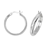 Silver Plain Hoop Earrings - E Bixby Jewellers