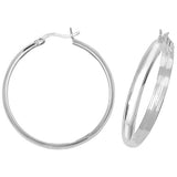 Silver Plain Hoop Earrings - E Bixby Jewellers