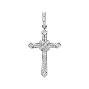 Silver Cubic Zirconia Stone Set Cross - E Bixby Jewellers