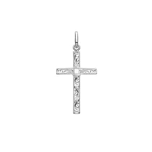 Silver Hand Engraved Cross - E Bixby Jewellers