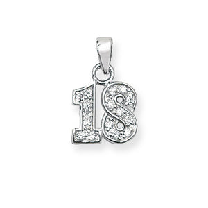 Silver  18th Birthday Pendant - E Bixby Jewellers