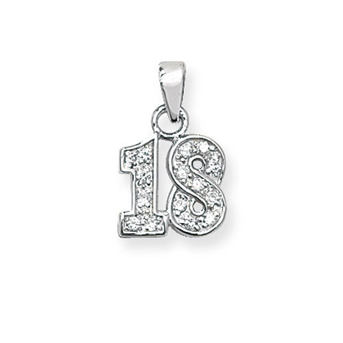 Silver  18th Birthday Pendant - E Bixby Jewellers