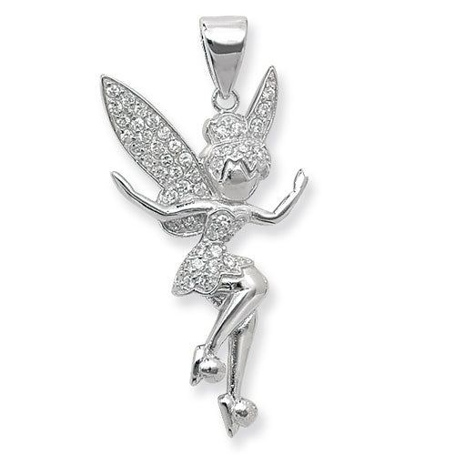 Silver Charm/Pendant Large Stone Set Tinkerbell - E Bixby Jewellers