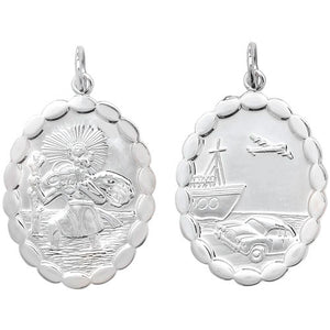 Silver St Christopher Pendant - E Bixby Jewellers