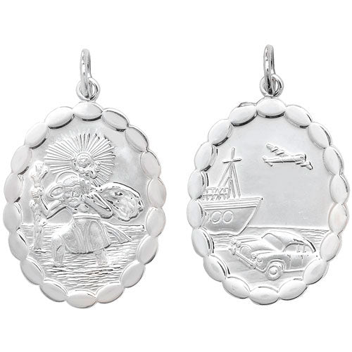 Silver St Christopher Pendant - E Bixby Jewellers