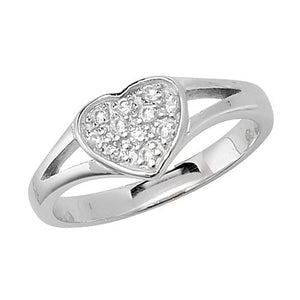 Silver Babies/Maidens Heart Shape Ring - E Bixby Jewellers