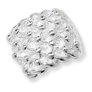 Silver Mens 5 Row Keeper Ring - E Bixby Jewellers