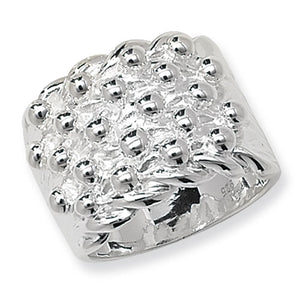 Silver Mens 5 Row Keeper Ring - E Bixby Jewellers