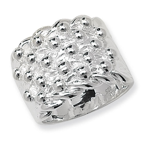 Silver Mens 5 Row Keeper Ring - E Bixby Jewellers