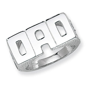 Silver Mens Plain Dad Ring - E Bixby Jewellers