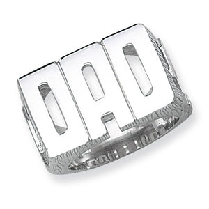 Silver Mens Plain Dad Ring - E Bixby Jewellers