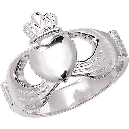 Silver Mens Plain Claddagh Ring - E Bixby Jewellers