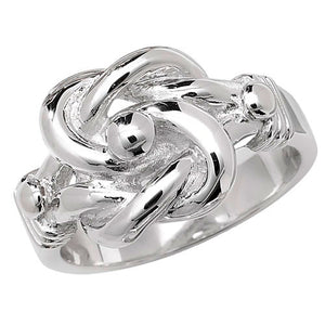 Silver Mens Plain Knot Ring - E Bixby Jewellers