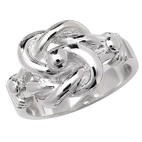 Silver Mens Plain Knot Ring - E Bixby Jewellers