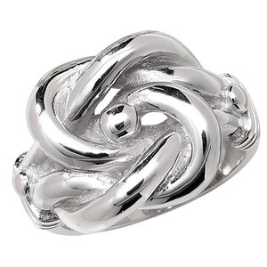 Silver Mens Plain Knot Ring - E Bixby Jewellers