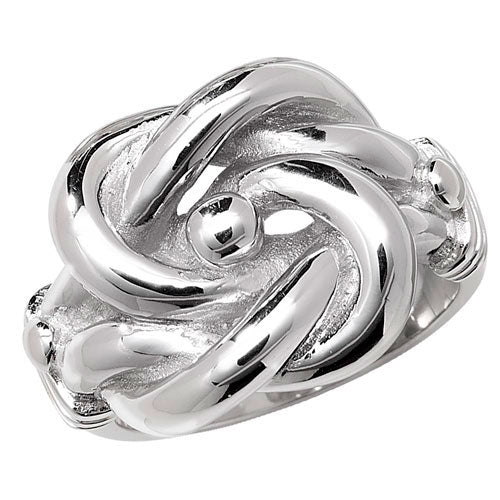 Silver Mens Plain Knot Ring - E Bixby Jewellers