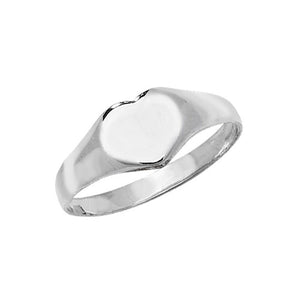 Silver Babies/Maidens Heart Shape Ring - E Bixby Jewellers