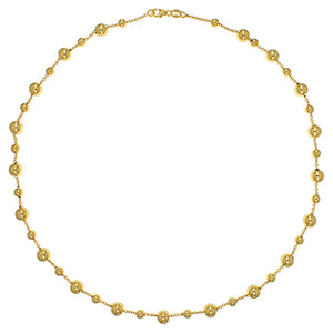 9ct Yellow Gold Ladies Bead Necklet - E Bixby Jewellers