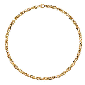 9ct Yellow Gold Ladies 17.5 Inch  Fancy Necklet - E Bixby Jewellers