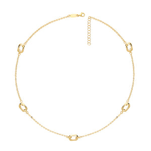 9ct Yellow Gold Ladies Hexagon Necklet - E Bixby Jewellers