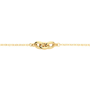 9ct Yellow Gold Ladies Triple Interlocking Circle Bracelet - E Bixby Jewellers