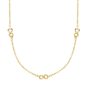 9ct Yellow Gold Ladies Infinity Necklet - E Bixby Jewellers