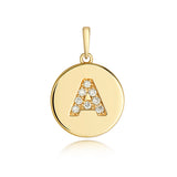 9ct Yellow Gold Diamond Initial Pendant - E Bixby Jewellers
