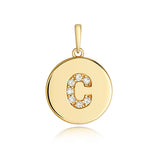 9ct Yellow Gold Diamond Initial Pendant - E Bixby Jewellers