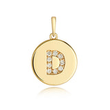 9ct Yellow Gold Diamond Initial Pendant - E Bixby Jewellers