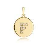 9ct Yellow Gold Diamond Initial Pendant - E Bixby Jewellers