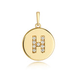 9ct Yellow Gold Diamond Initial Pendant - E Bixby Jewellers