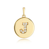 9ct Yellow Gold Diamond Initial Pendant - E Bixby Jewellers