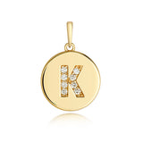 9ct Yellow Gold Diamond Initial Pendant - E Bixby Jewellers