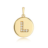 9ct Yellow Gold Diamond Initial Pendant - E Bixby Jewellers