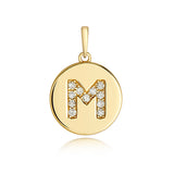 9ct Yellow Gold Diamond Initial Pendant - E Bixby Jewellers