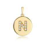 9ct Yellow Gold Diamond Initial Pendant - E Bixby Jewellers