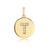9ct Yellow Gold Diamond Initial Pendant - E Bixby Jewellers