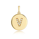 9ct Yellow Gold Diamond Initial Pendant - E Bixby Jewellers