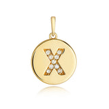 9ct Yellow Gold Diamond Initial Pendant - E Bixby Jewellers