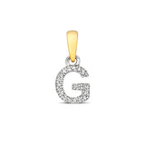 9ct Yellow Gold Diamond Initial Pendant - E Bixby Jewellers