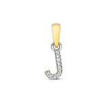 9ct Yellow Gold Diamond Initial Pendant - E Bixby Jewellers