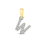 9ct Yellow Gold Diamond Initial Pendant - E Bixby Jewellers